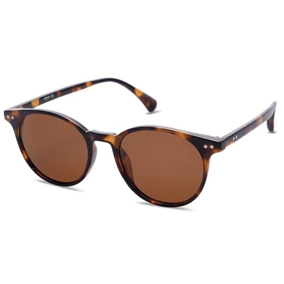 Round Classic Polarized Sunglasses Vintage UV400 SJ2113 Tortoise